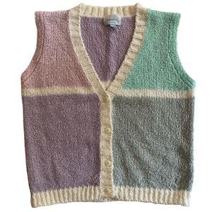 Vintage Sassafras Color Block Sweater Cardigan